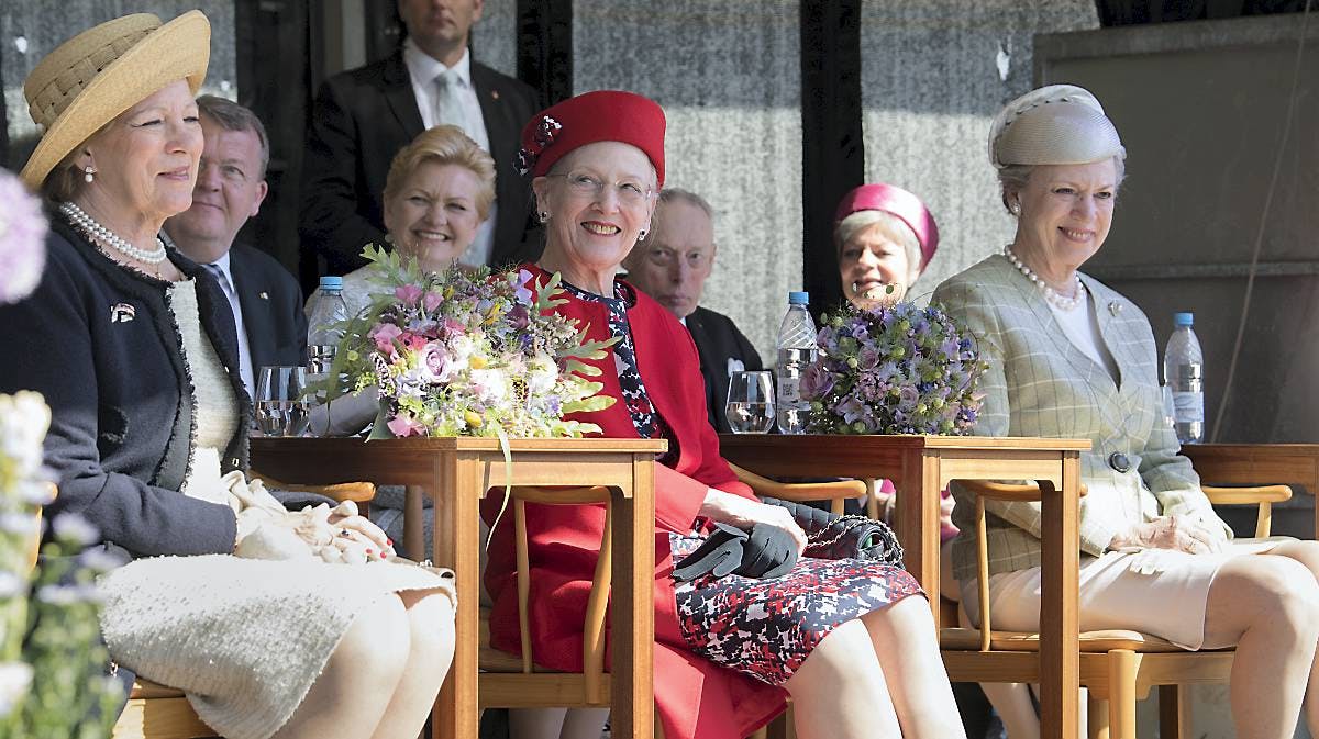 Dronning Anne-Marie, dronning Margrethe og prinsesse Benedikte.