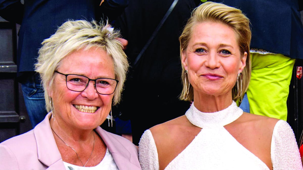 Trine Dyrholm med mor Lisbeth.