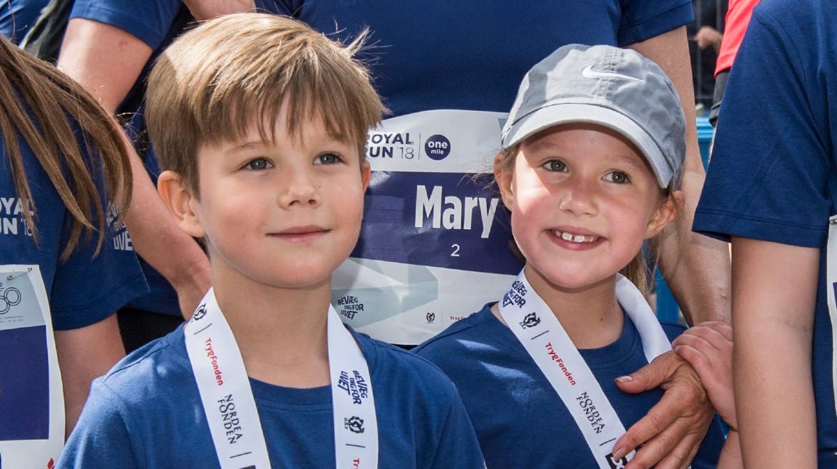 Prins Vincent og prinsesse Josephine ved Royal Run i 2018.