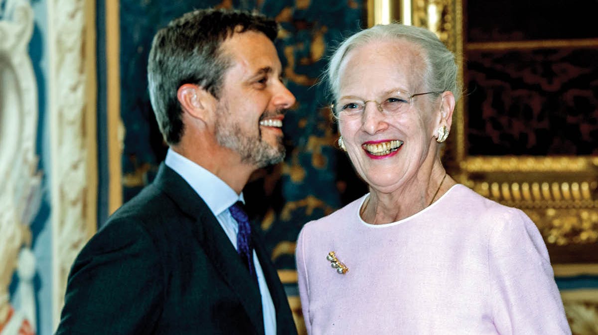 Dronning Margrethe og kronprins Frederik