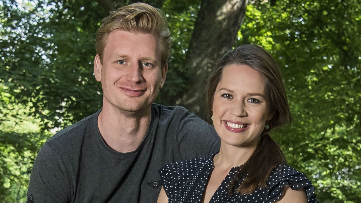 Amalie Dollerup med ægtemanden Andreas Jebro.