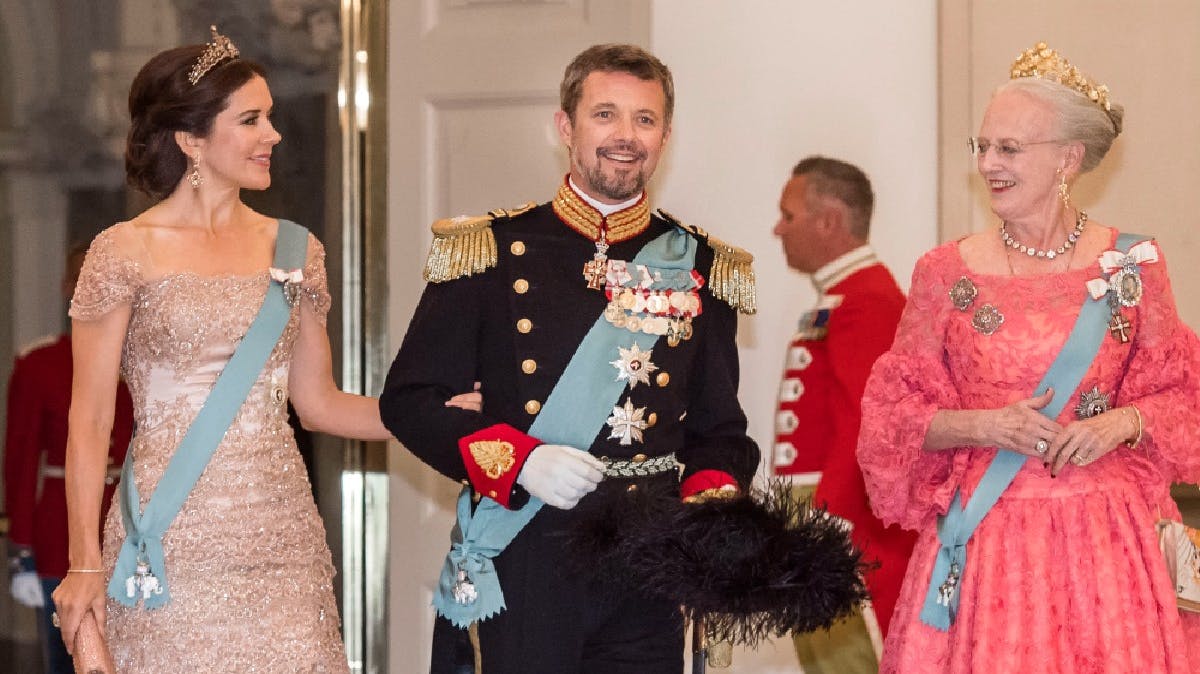 Kronprinsesse Mary, kronprins Frederik og dronning Margrethe