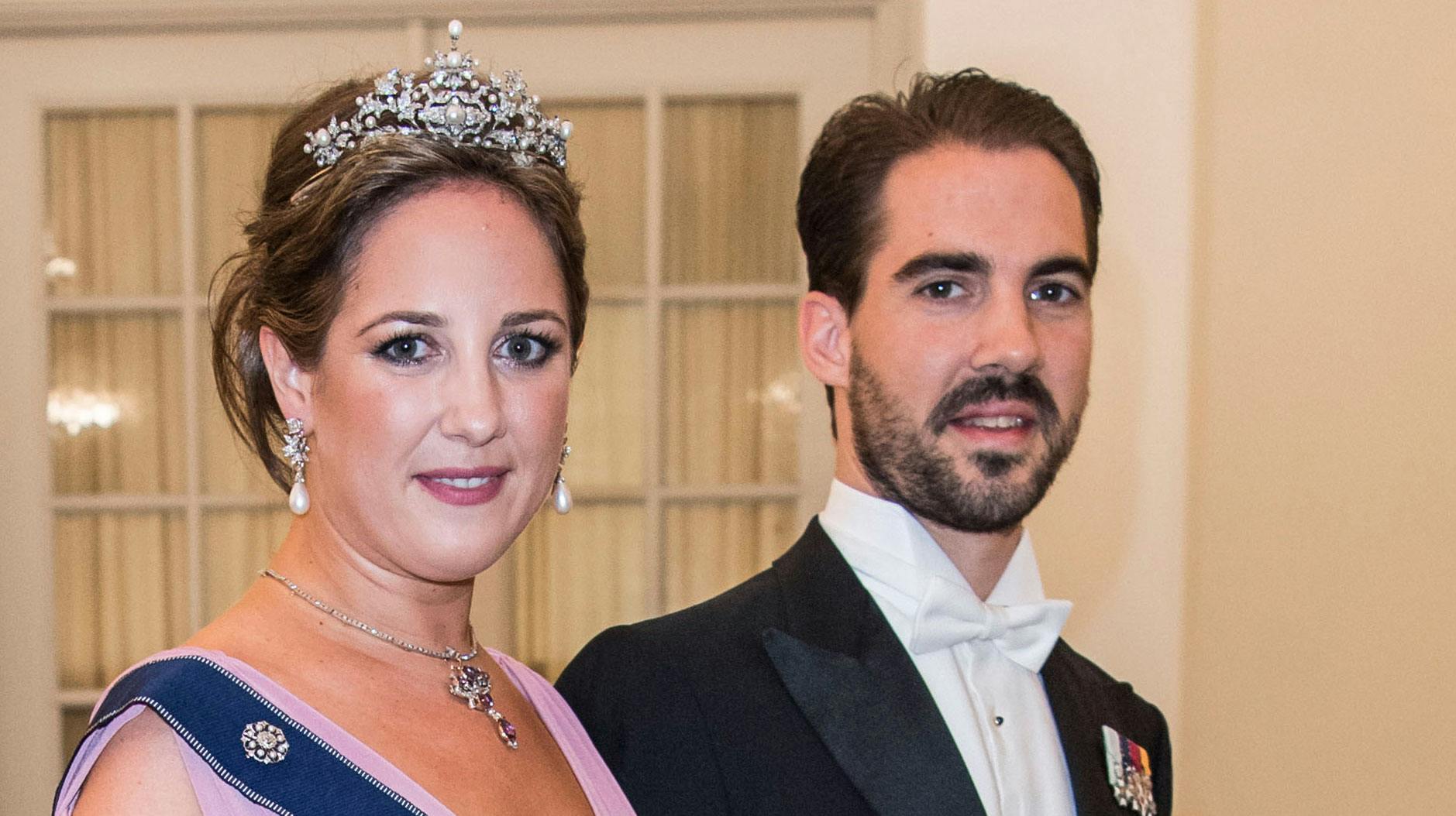 Prinsesse Theodora og prins Philippos til kronprins Frederiks 50-års fødselsdag i 2018.