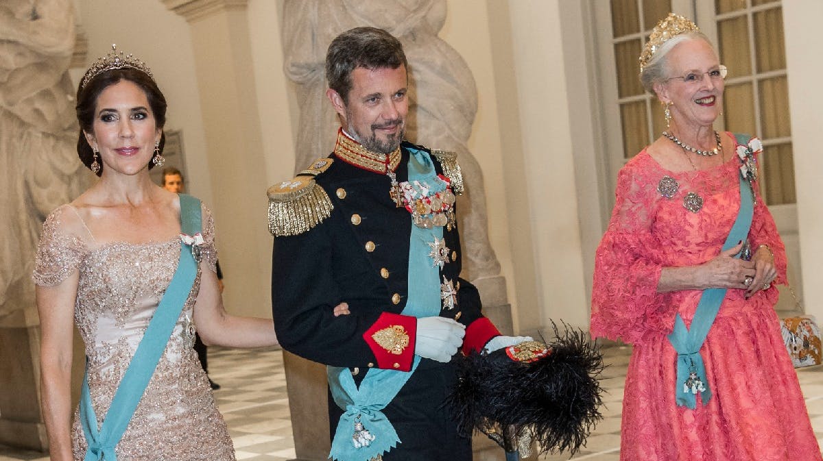 Kronprinsesse Mary, kronprins Frederik og dronning Margrethe