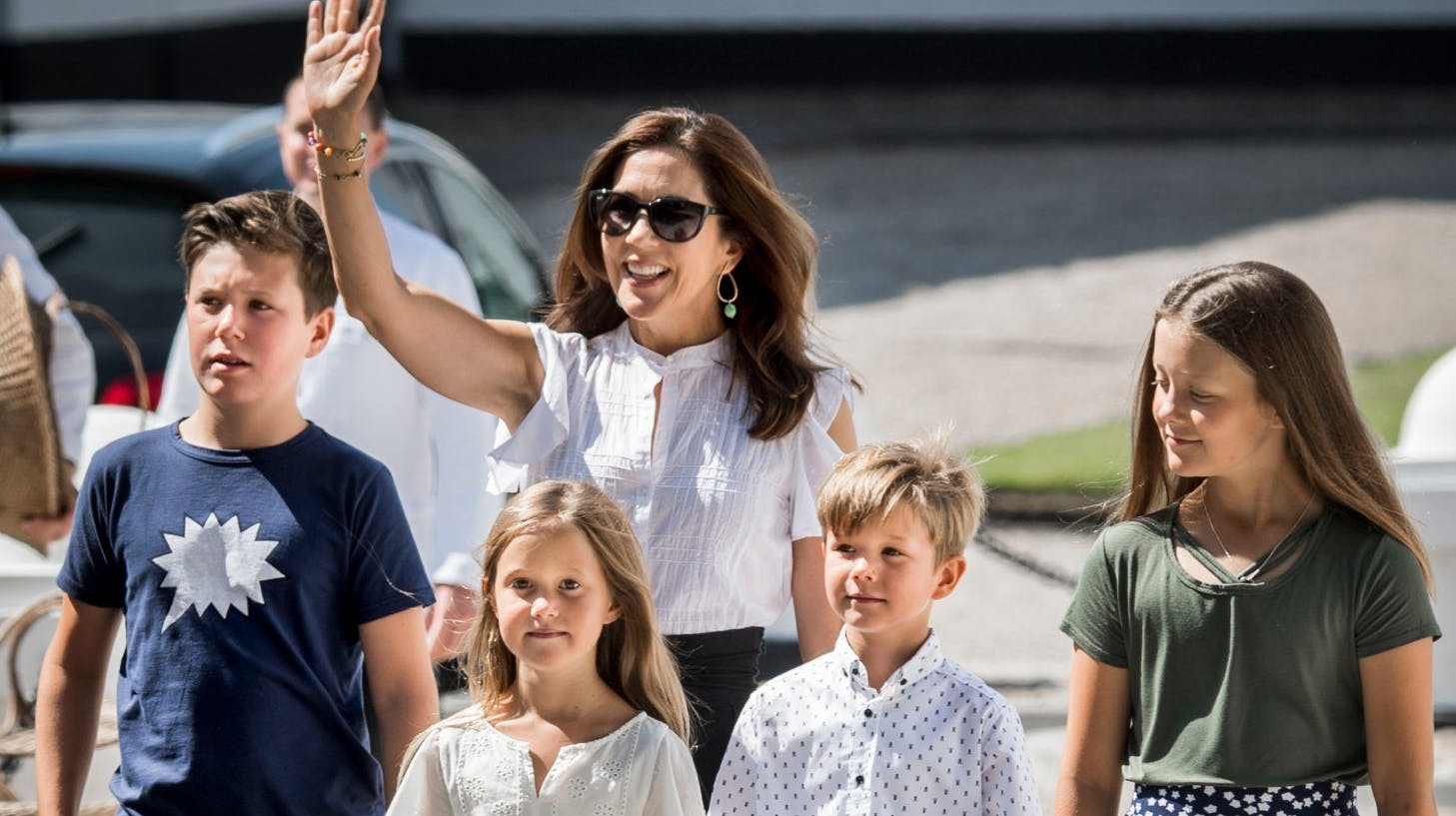 Kronprinsesse Mary, prins Christian, prinsesse Josephine, prins Vincent og prinsesse Isabella