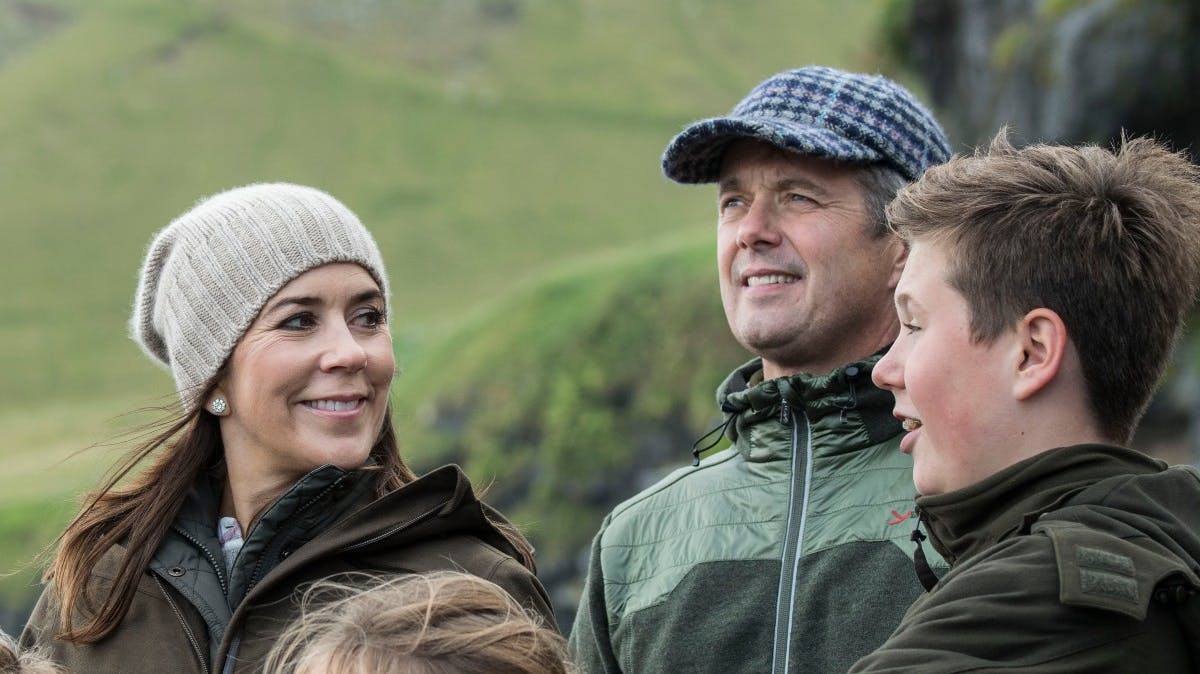 Kronprinsesse Mary, kronprins Frederik og prins Christian