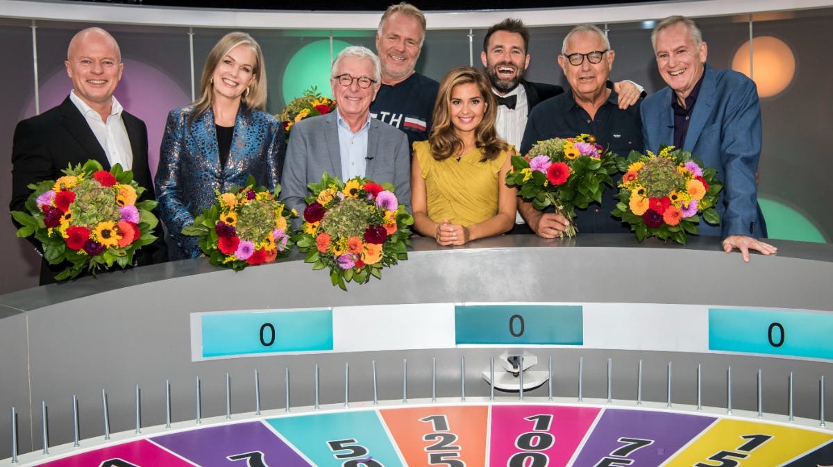 De tidligere værter på ”Lykkehjulet” var samlet i forbindelse med programmets 30-års jubilæum i 2018.
