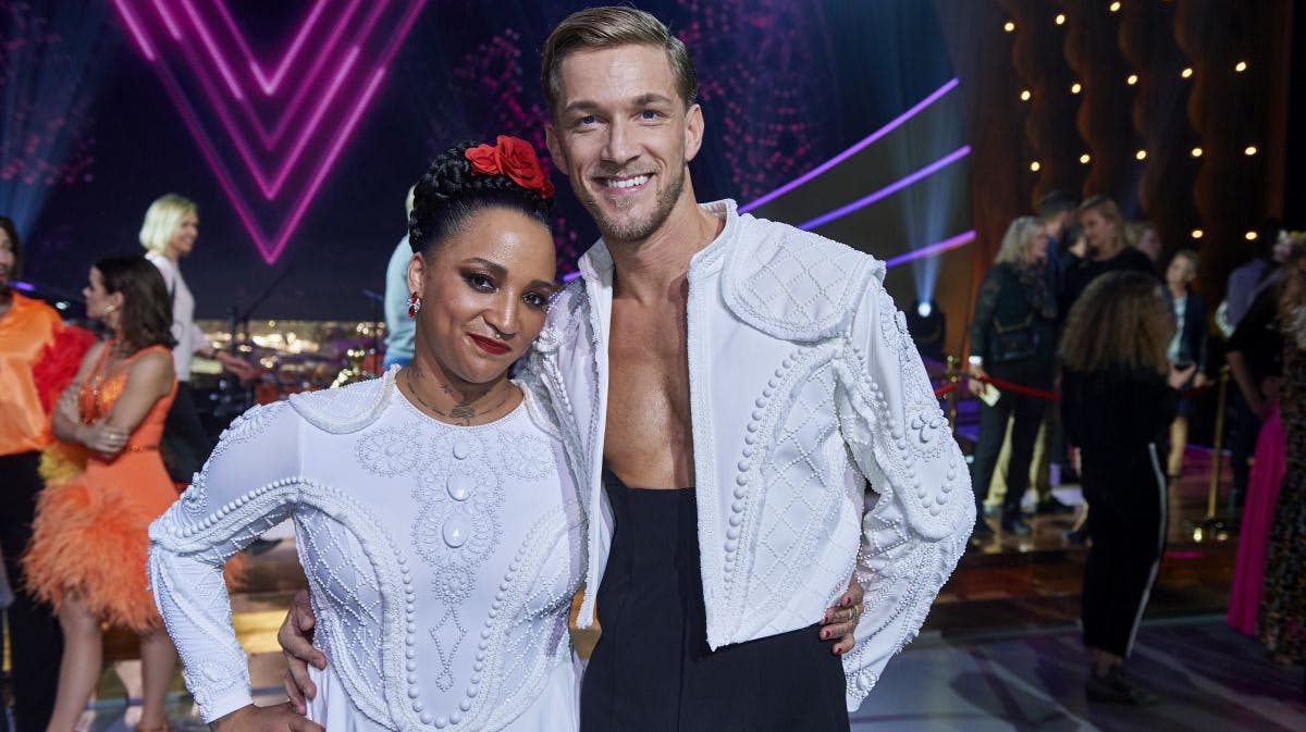 Lucy Love og Michael Olesen i "Vild med dans" 2018.