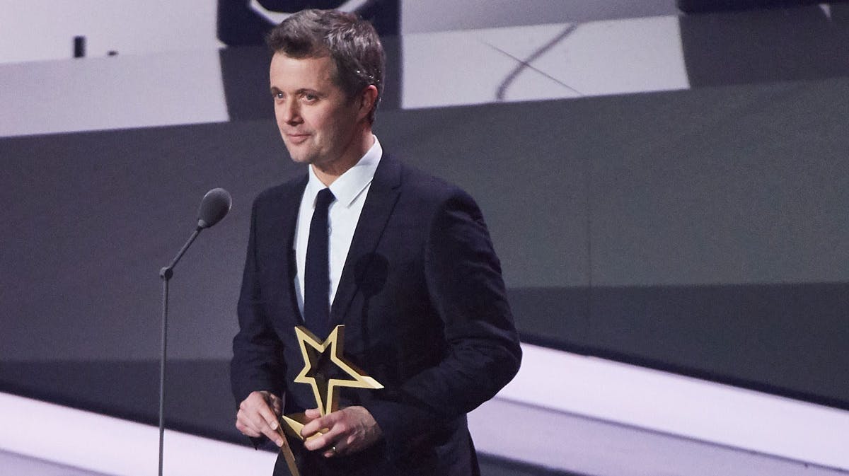 Kronprins Frederik på scenen i Herning.