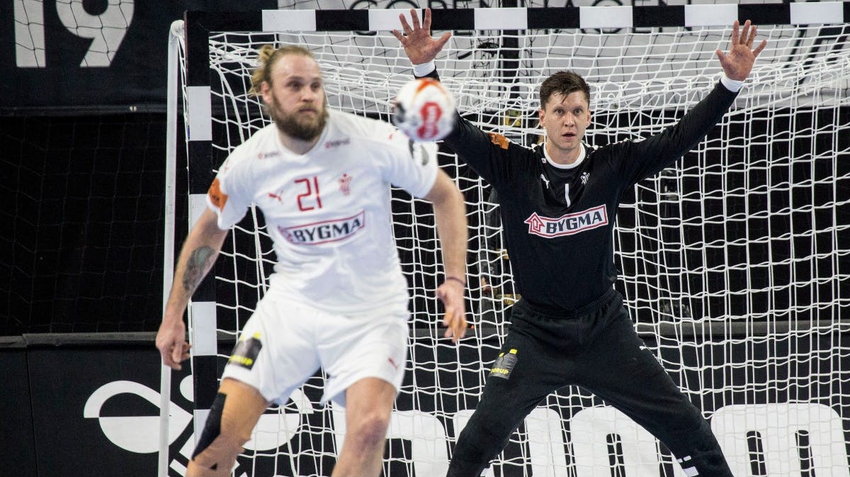 Henrik Møllgaard og Niklas Landin i kamp i 2019