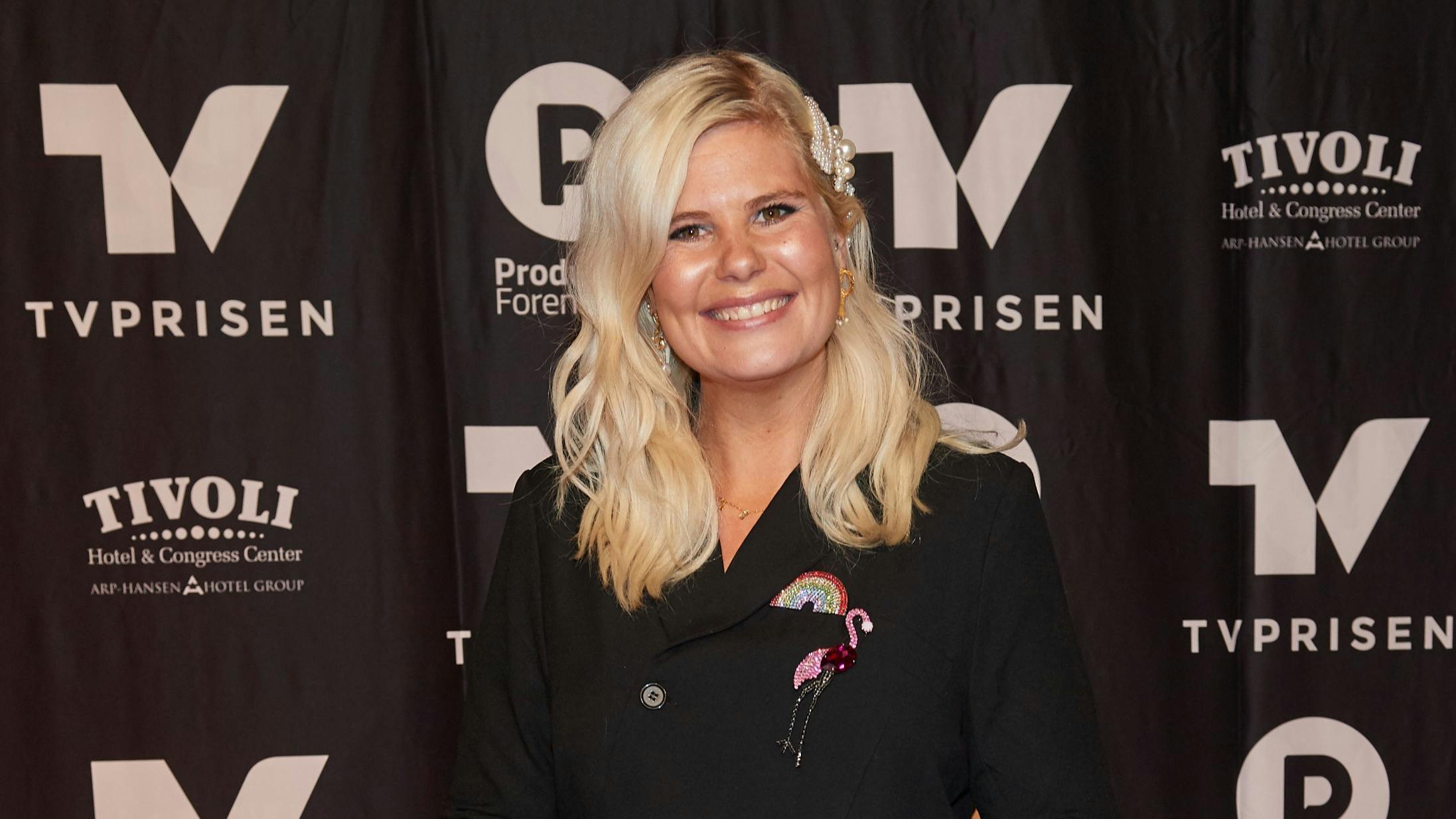 Sofie Linde på den røde løber til TV Prisen 2019.