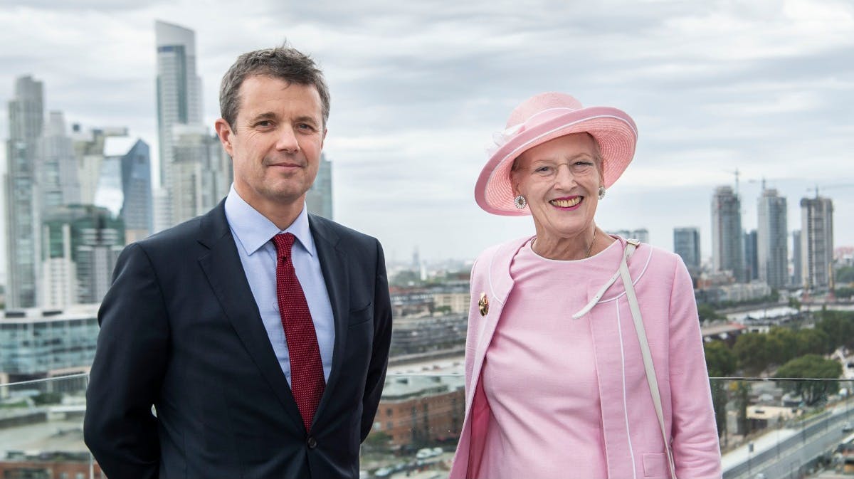 Kronprins Frederik og dronning Margrethe. 