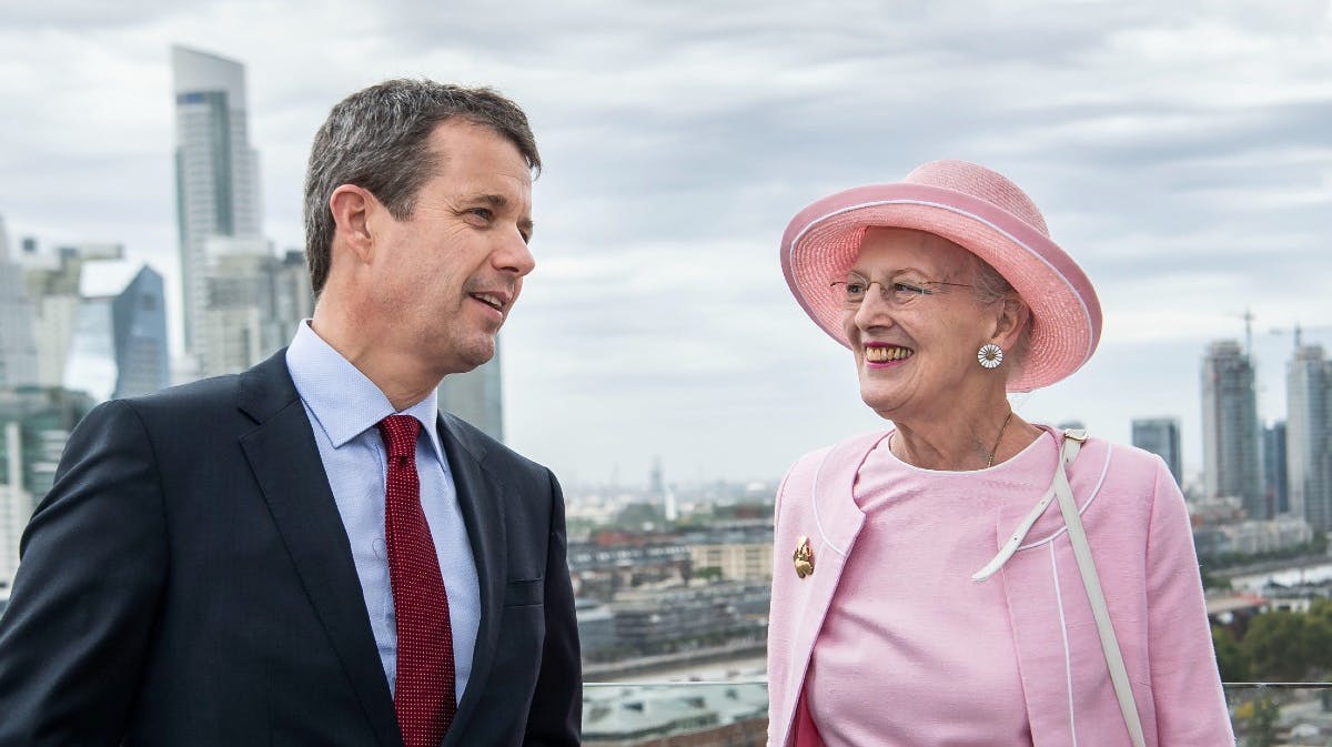 Kronprins Frederik og dronning Margrethe. 