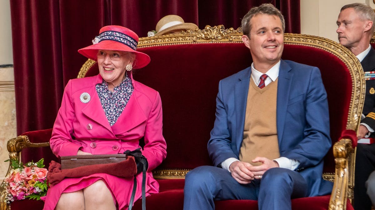 dronning Margrethe og kronprins Frederik