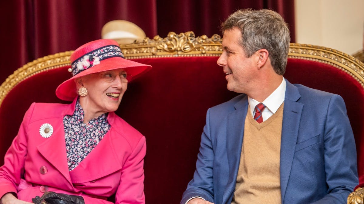 dronning Margrethe og kronprins Frederik