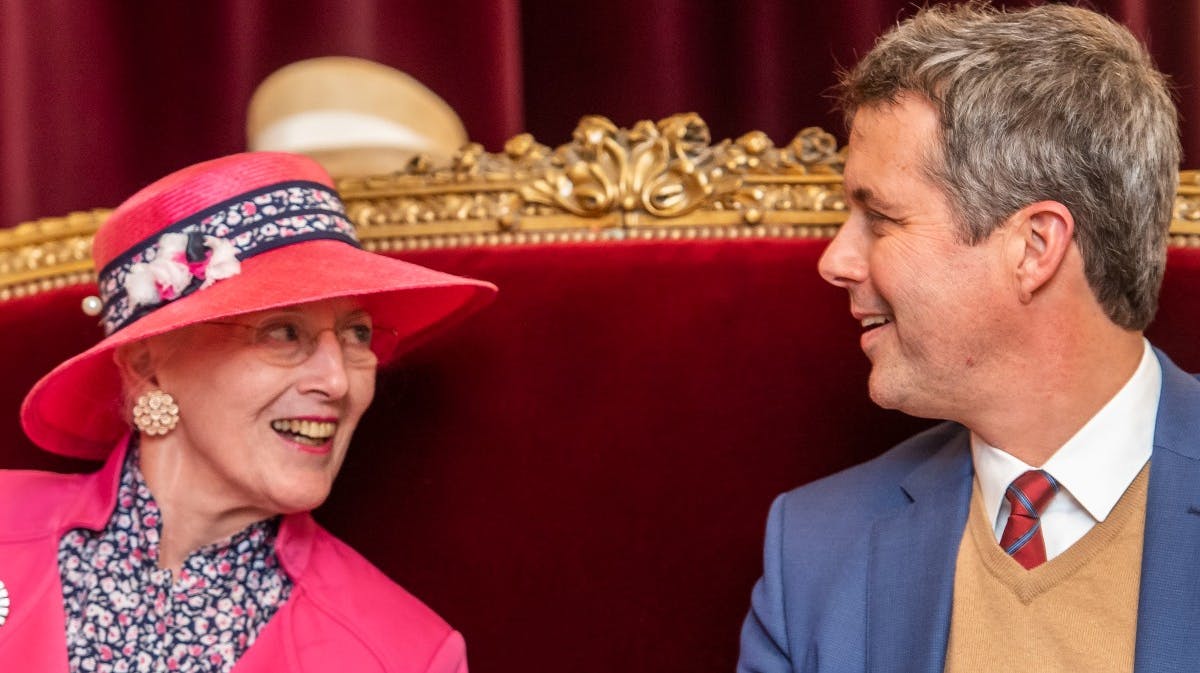 dronning Margrethe og kronprins Frederik