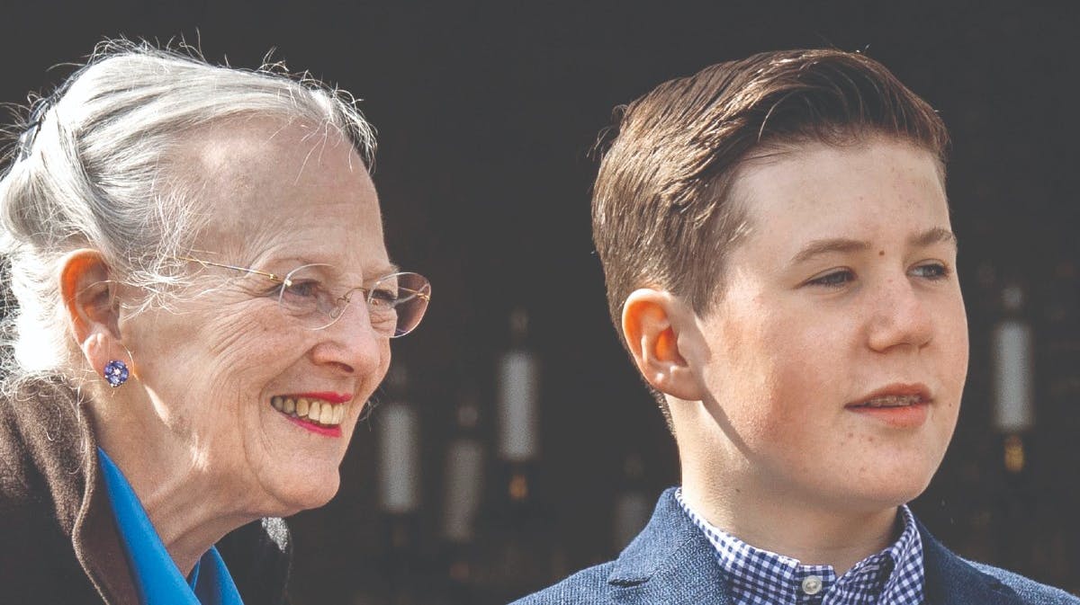 Dronning Margrethe og prins Christian
