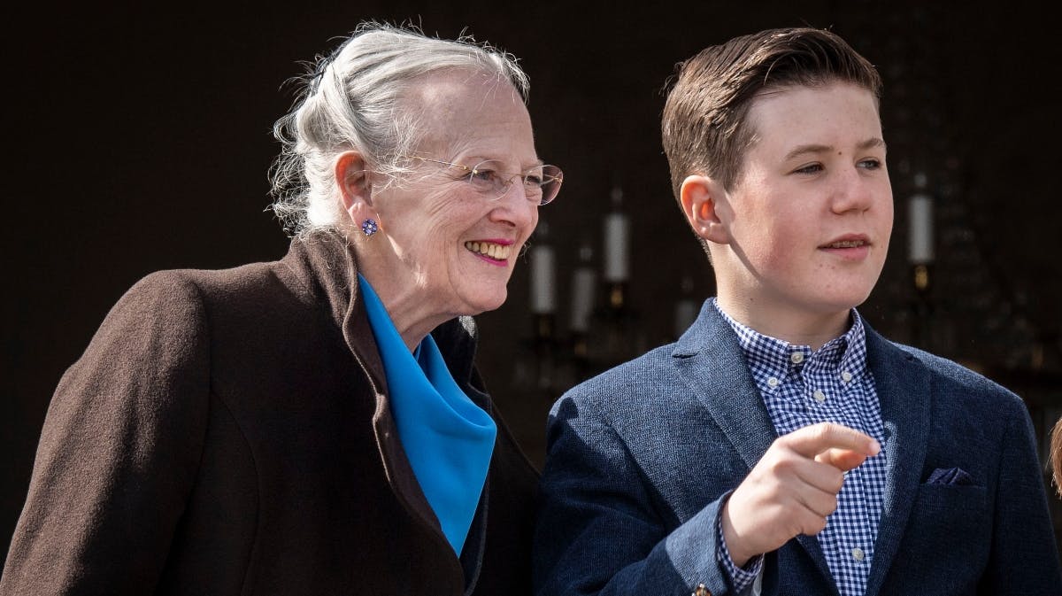 Dronning Margrethe og prins Christian