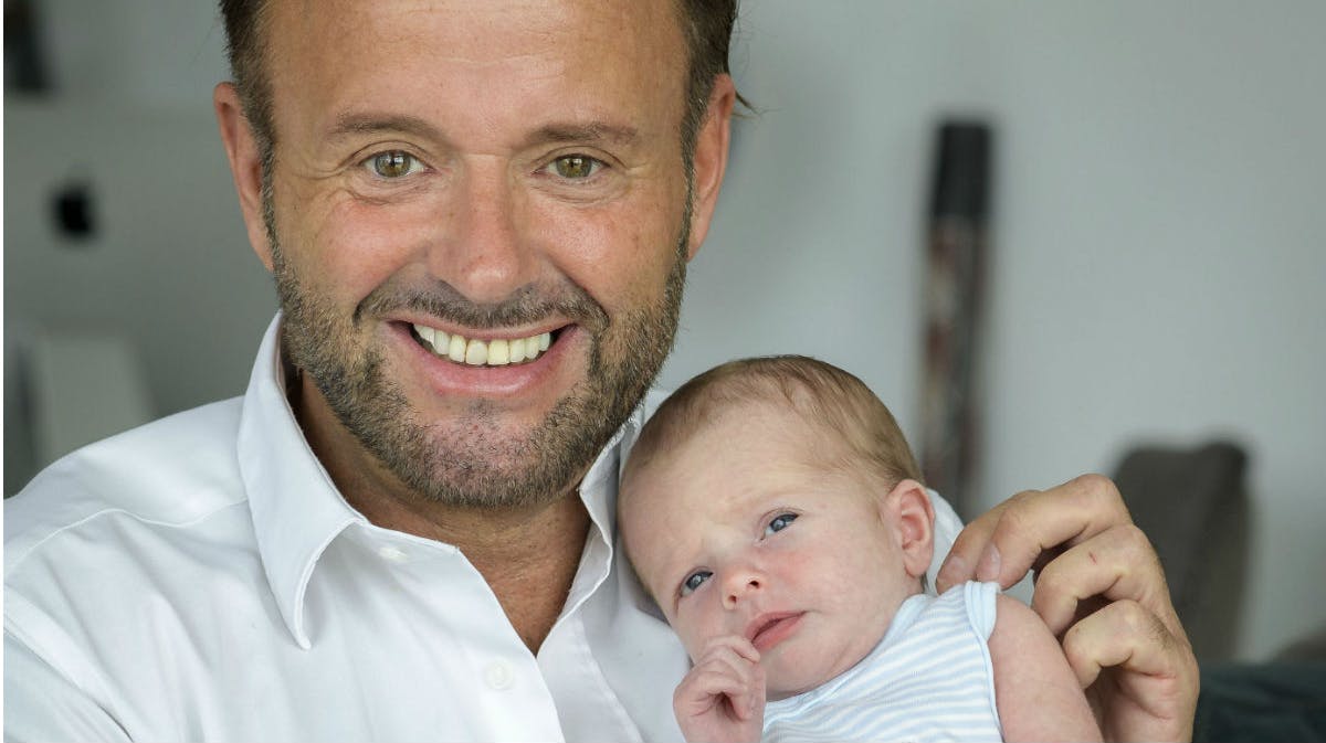 Dennis Knudsen og sønnen Lucas.