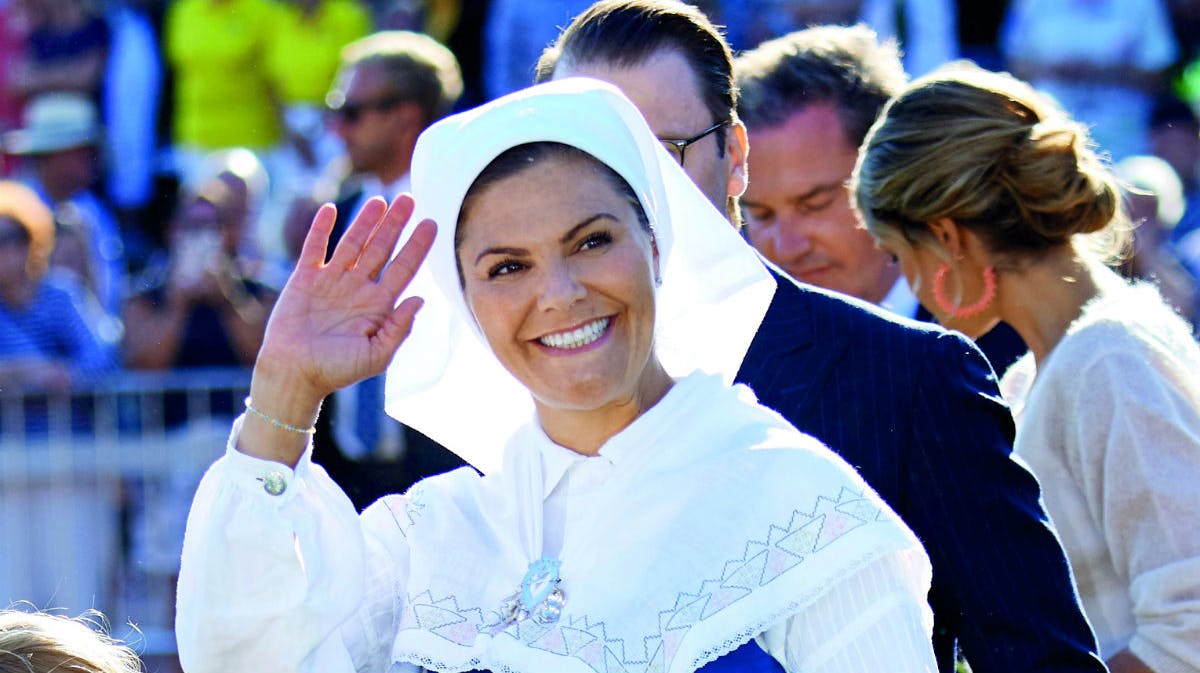 Kronprinsesse Victoria ved sidste års fejring af sin fødselsdag. 