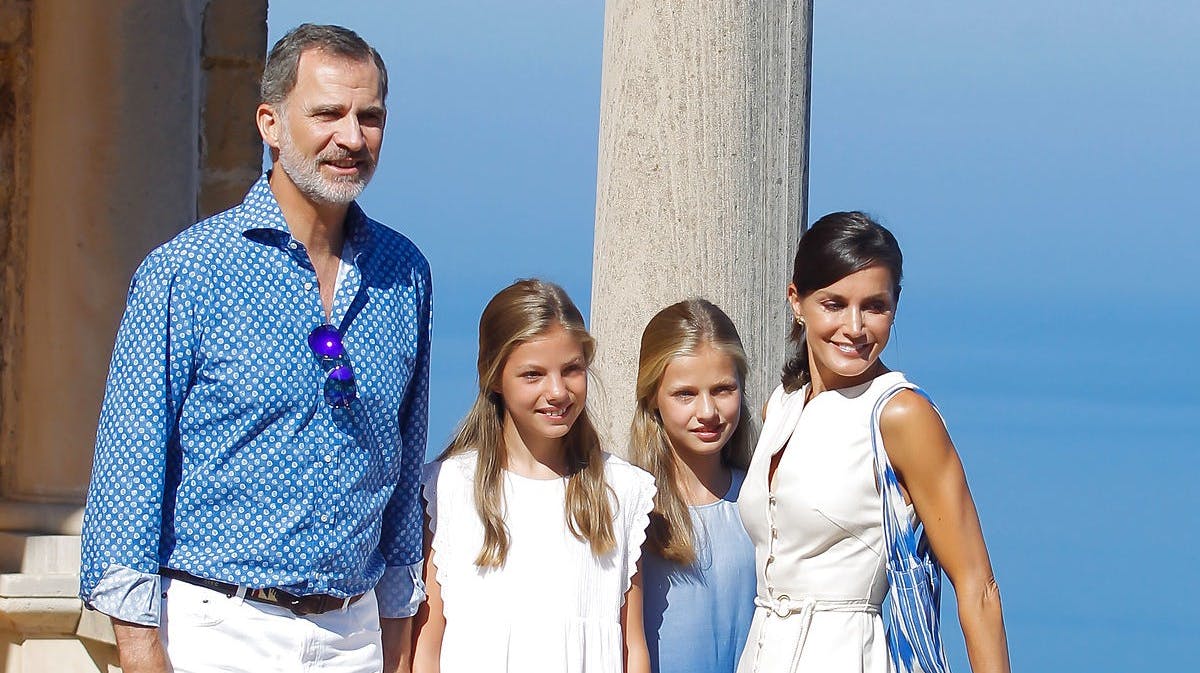 Kong Felipe, Leonor, Sofia og dronning Letizia