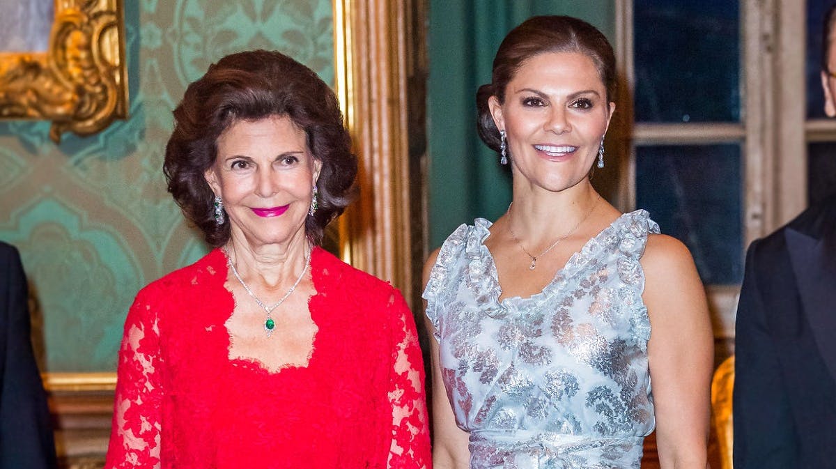 Dronning Silvia og kronprinsesse Victoria. 