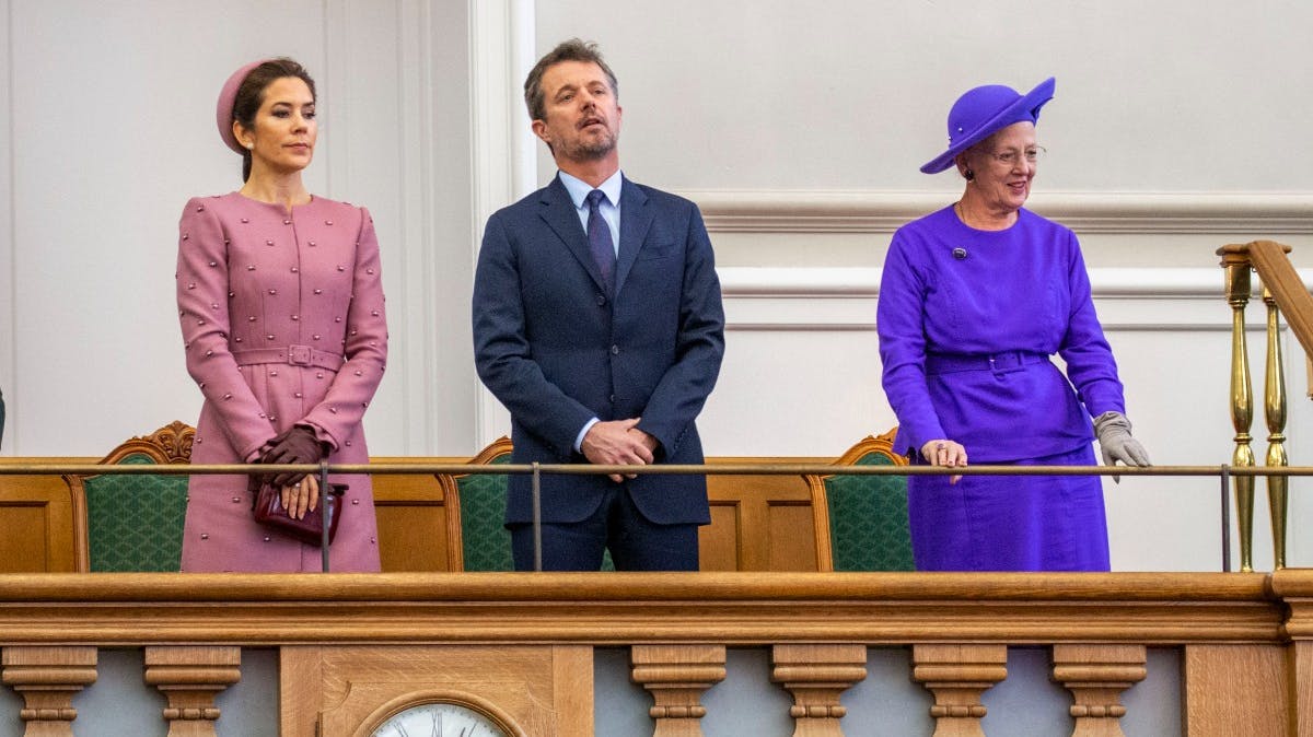 Kronprinsesse Mary, kronprins Frederik og dronning Margrethe