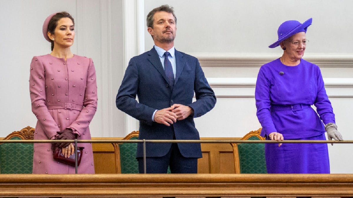 Kronprinsesse Mary, kronprins Frederik og dronning Margrethe