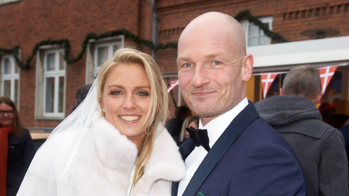 Josefine Høgh og Lasse Sjørslev ved deres bryllup