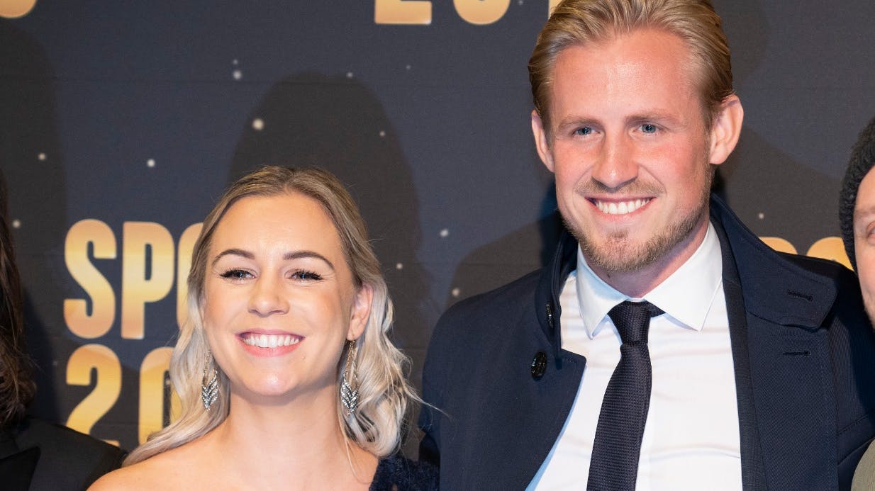 Kasper Schmeichel og Stine