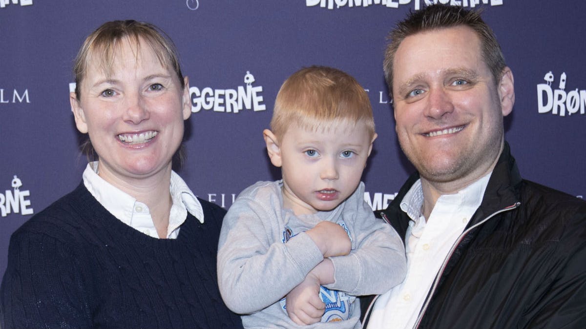 Josephine af Rosenborg, ægtemanden Kenneth og sønnen Oscar.