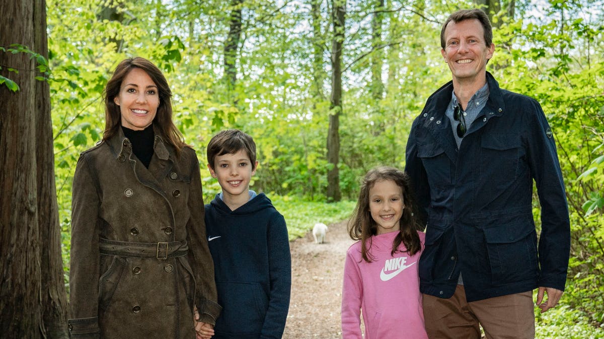 Prinsesse Marie, prins Henrik, prinsesse Athena og prins Joachim. 