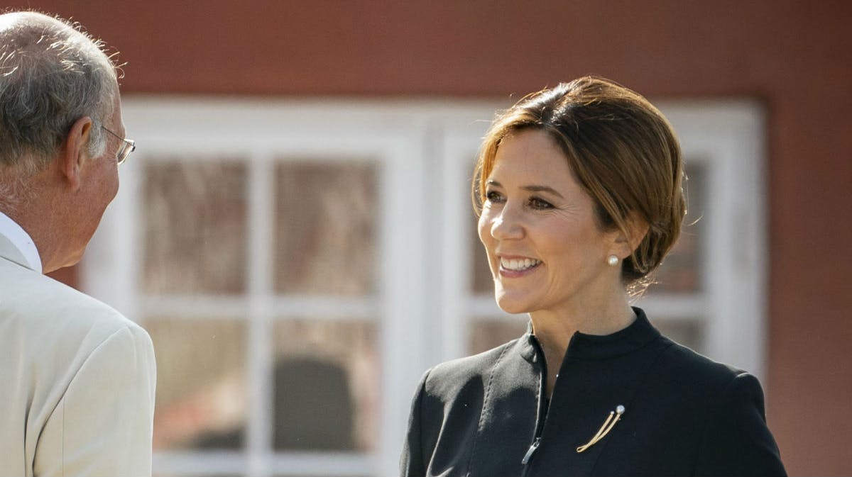 Kronprinsesse Mary ved ankomsten. 