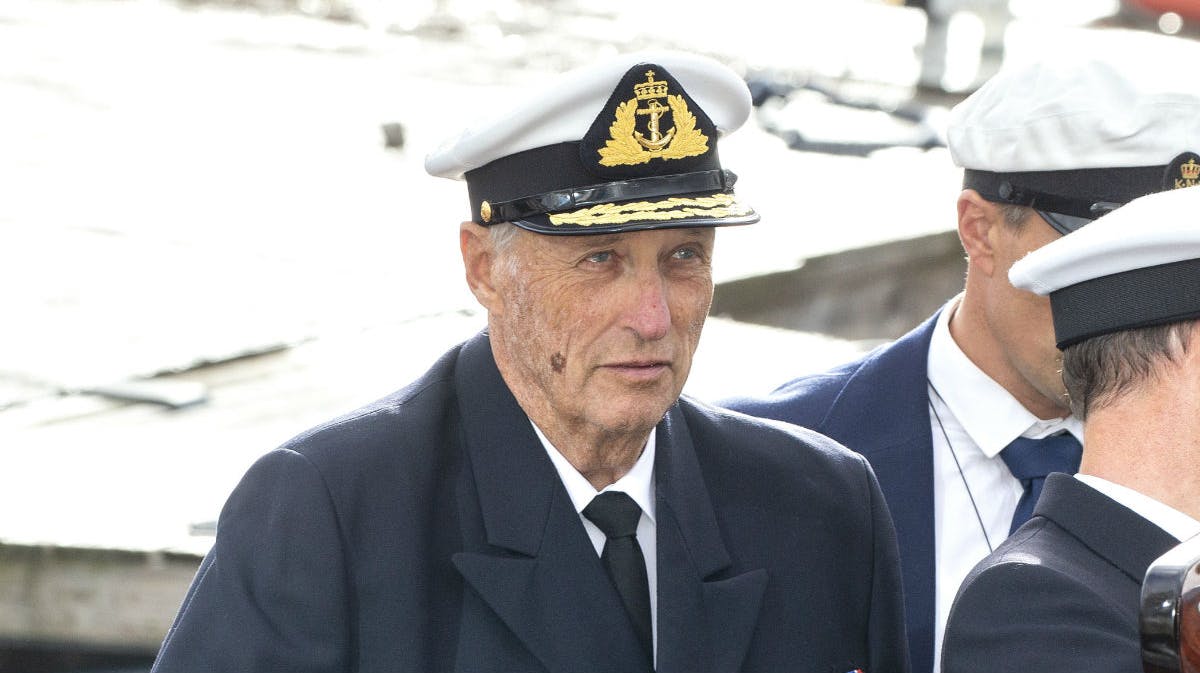 Kong Harald, da han torsdag afsluttede dette års sæson på Kongeskibet Norge. 