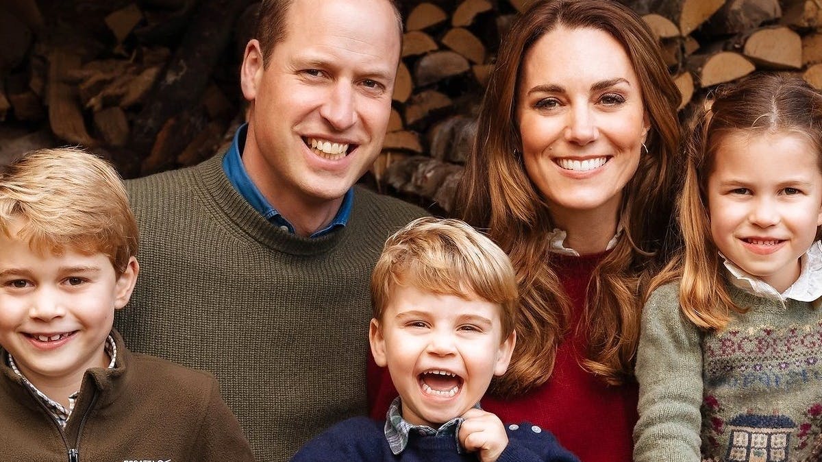 George, William, Louis, Kate og Charlotte