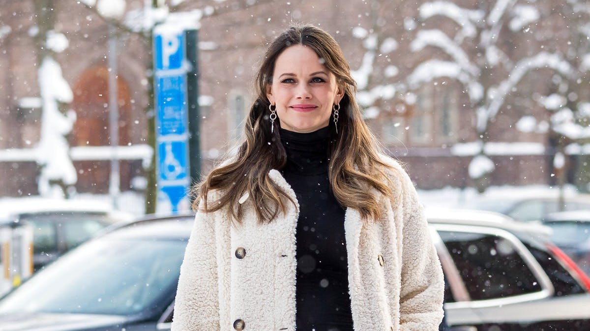 Prinsesse Sofia ved ankomsten til eksamensceremonien. 