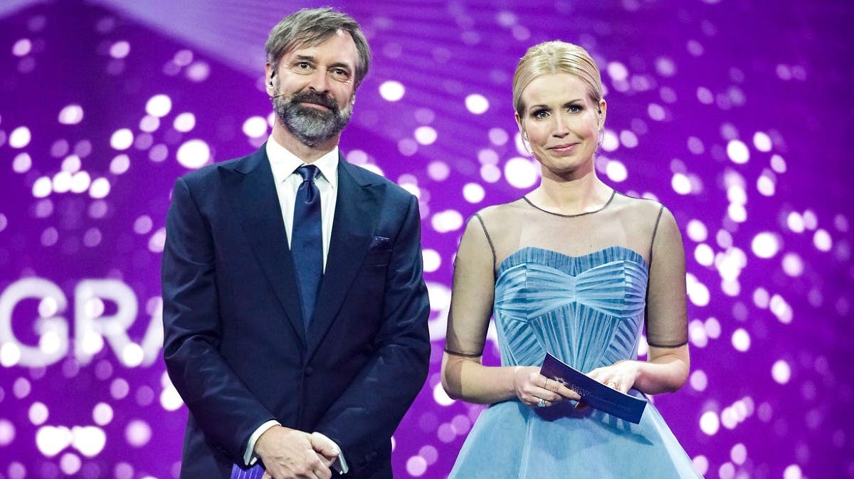 Martin Brygmann og Tina Müller som værter på Dansk Melodi Grand Prix 2021