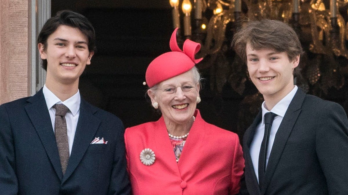 Prins Nikolai, dronning Margrethe og prins Felix