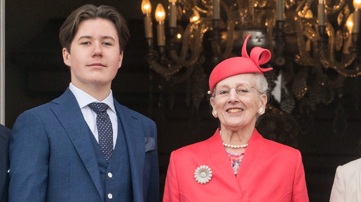 Prins Christian og dronning Margrethe. 