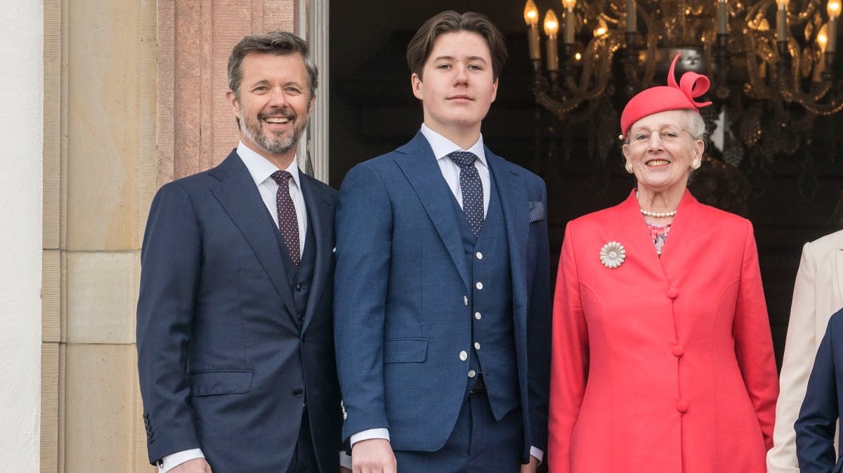 Kronprins Frederik, prins christian og dronning Margrethe