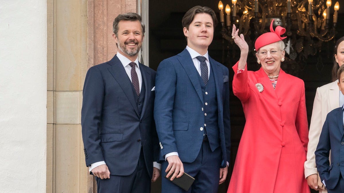 Kronprins Frederik, prins christian og dronning Margrethe