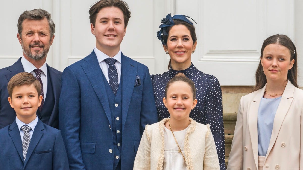 Kronprinsparret og deres fire børn