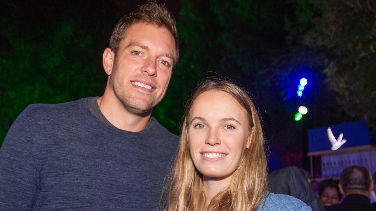 Caroline Wozniacki med sin mand, David Lee. 