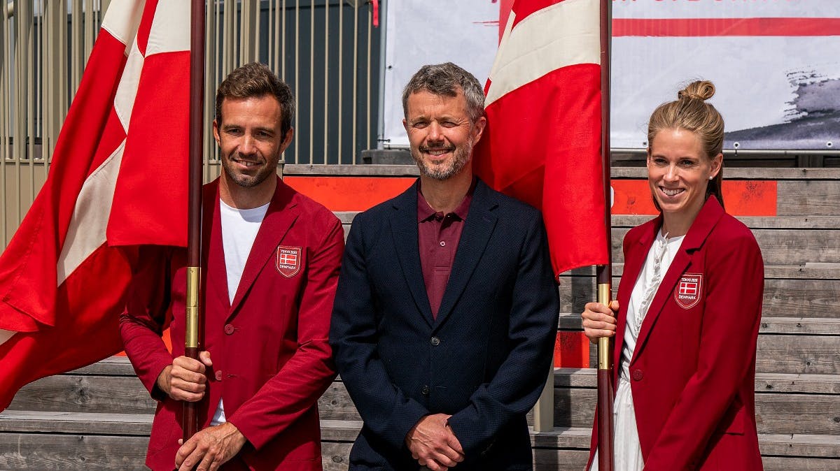 Jonas Warrer, kronprins Frederik og Sara Slott Petersen