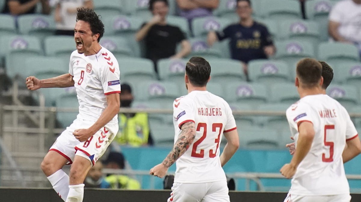 Thomas Delaney og holdkammeraterne vandt kvartfinalen. 