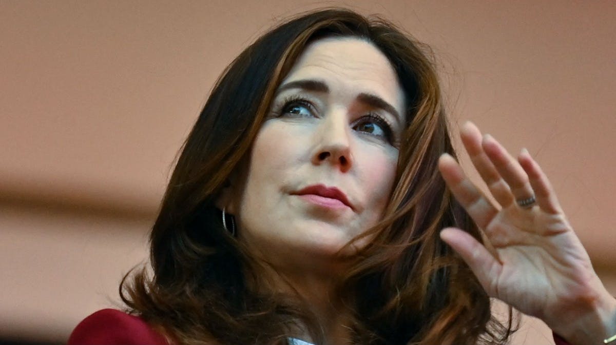 Kronprinsesse Mary på Wembley onsdag aften. 