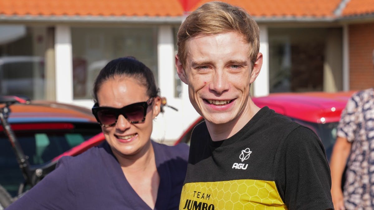 Jonas Vingegaard og kæreste Trine Marie Hansen