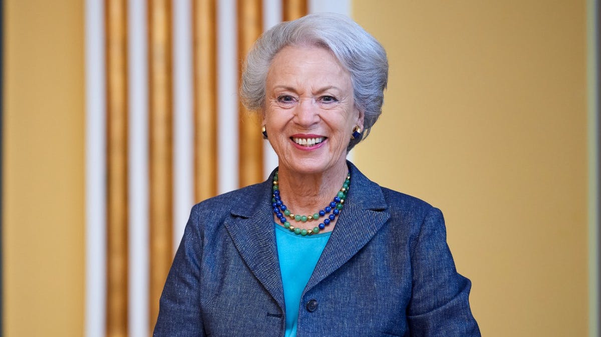 Prinsesse Benedikte på Amalienborg torsdag. 