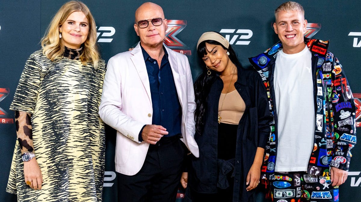 Sofie Linde, Thomas Blachman, Kwamie Liv og Martin Jensen i "X Factor". 