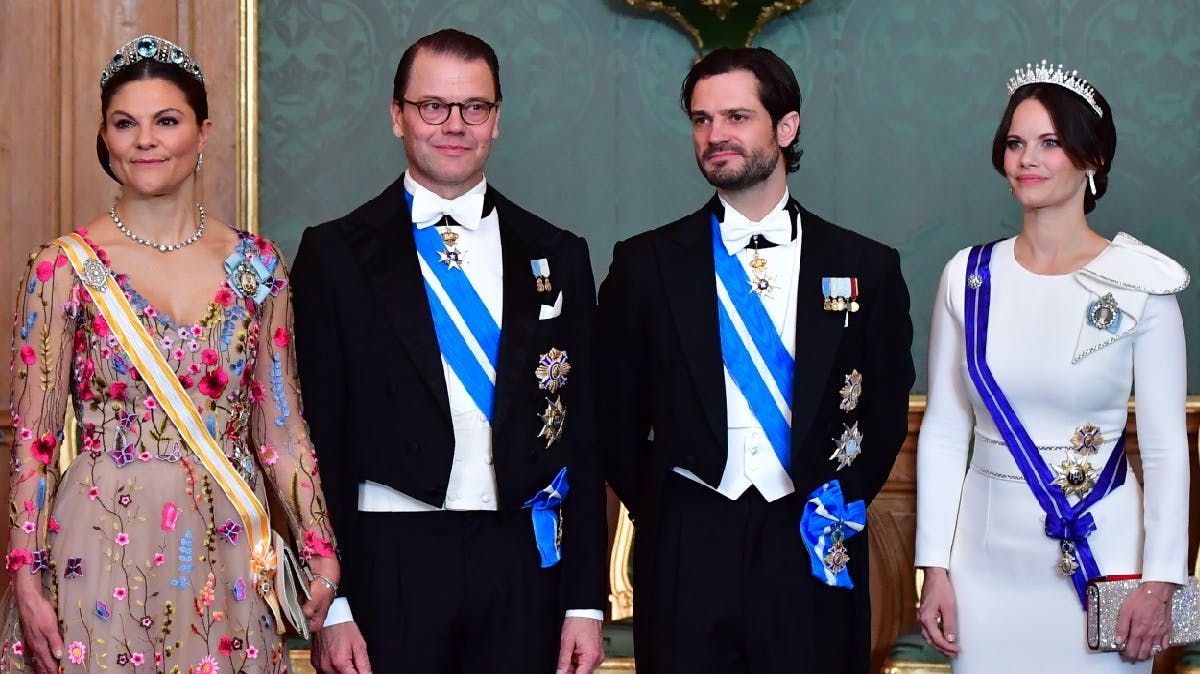 Kronprinsesse Victoria, prins Daniel, prins Carl Philip og prinsesse Sofia
